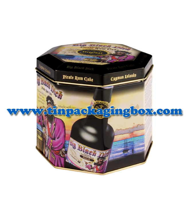 octagonal shape chocolate tin box food container