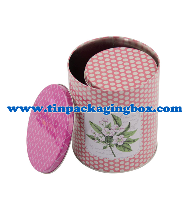 kitchen use round storage tins set/2 coffee can sugar box