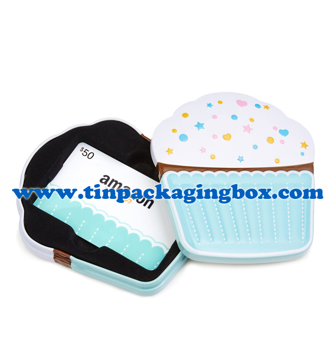 Birthday Cupcake design gift card tin holder