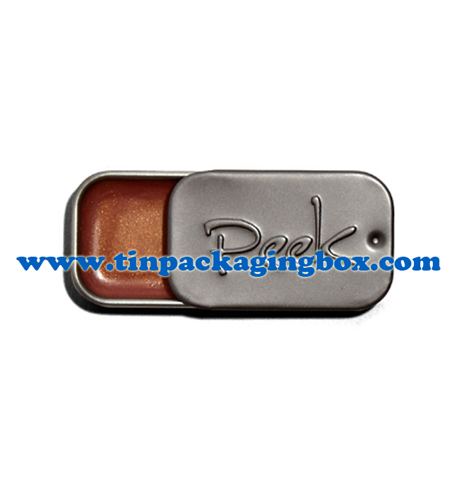 Mini size lip balm tin box with sliding lid