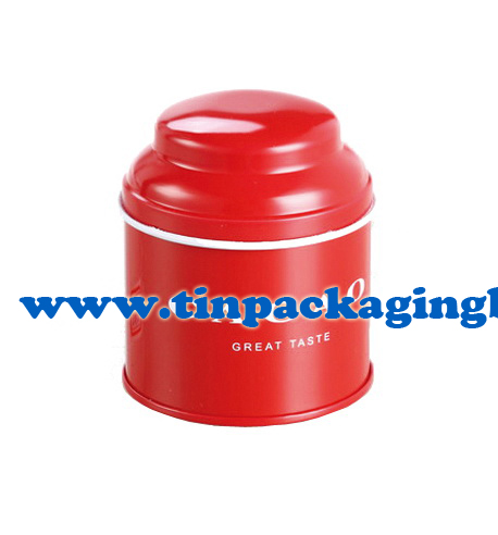 50g Round tea tin box with dome lid tea canister tea caddy