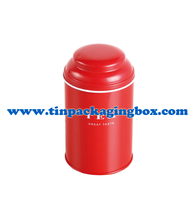 100g Round tea tin box with dome lid