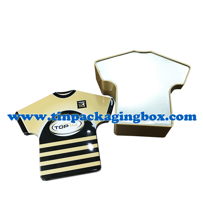 T-shirt shape tin box