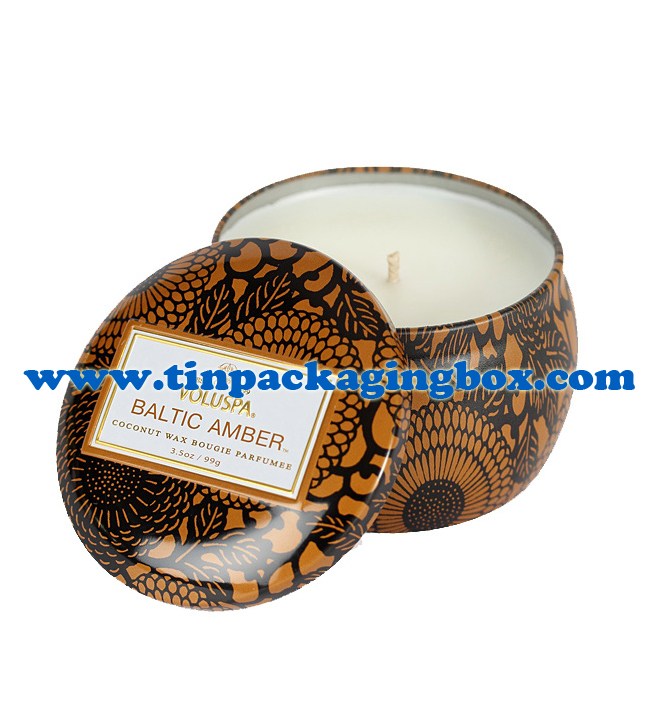 Custom printing 3.5oz/100g travel candle tin container