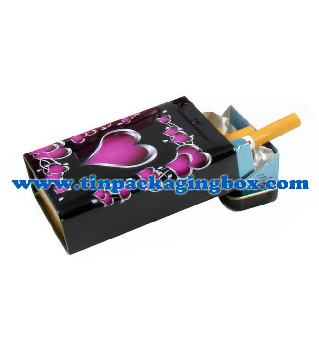 custom printing tin cigarette case with dispaly box