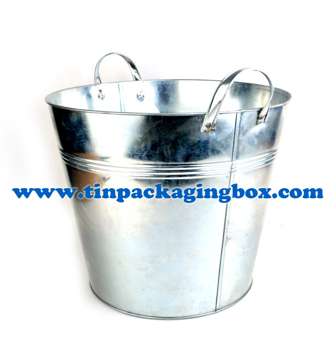 17 Quarter Large size Galvanized Steel Round metal tub Beverage cooler Beer Bucket