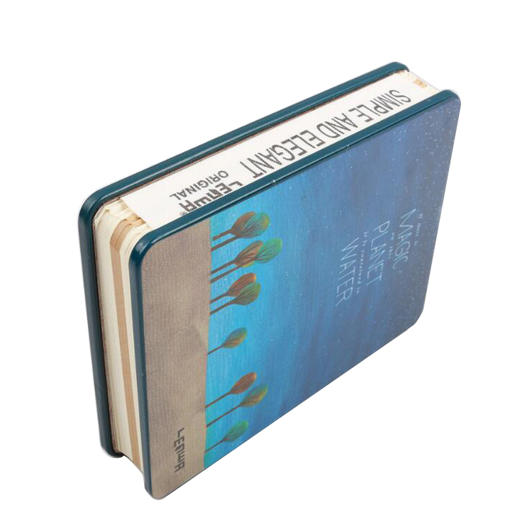 custom printing metal tin notebook cover embossing allowed