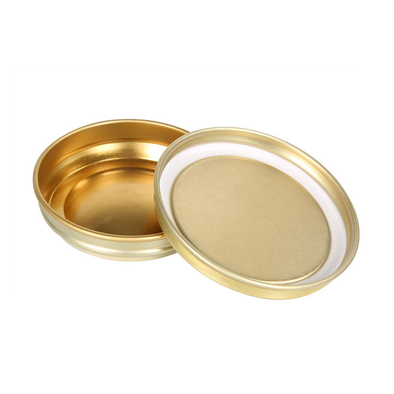 food grade coating Custom label Gold color caviar tin with secure seal to ensure freshness 10g 20g 30g 50g 100g 125g 250g 500g