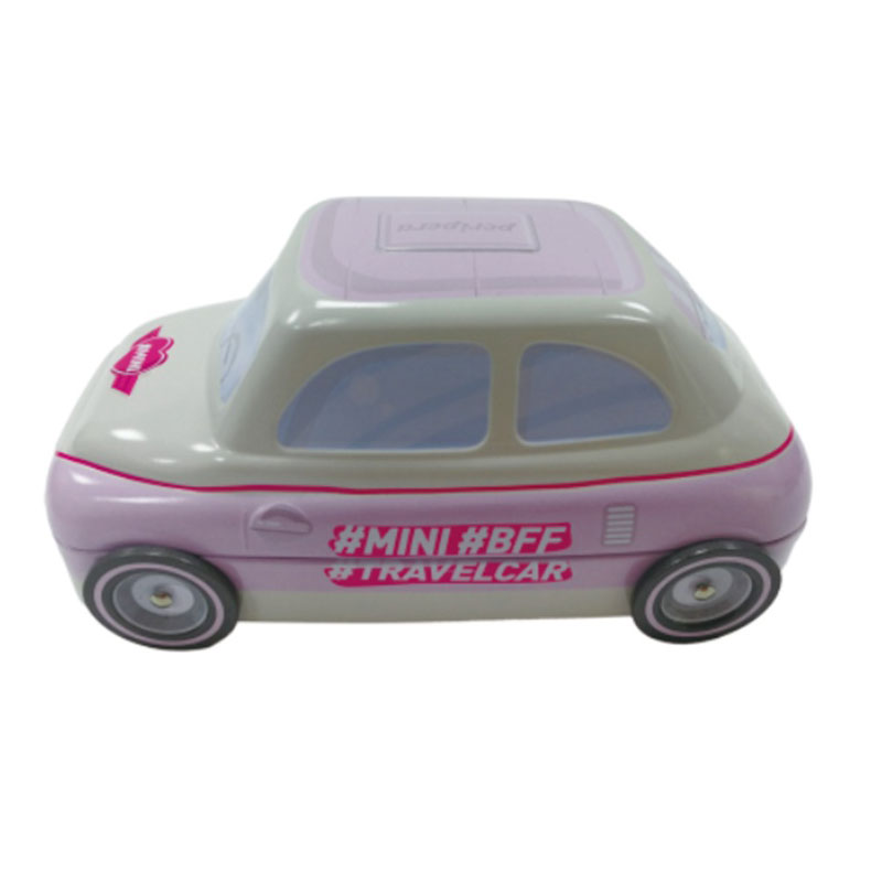 Gift tin car box with 4 wheels for Korean cosmetics sales promotion