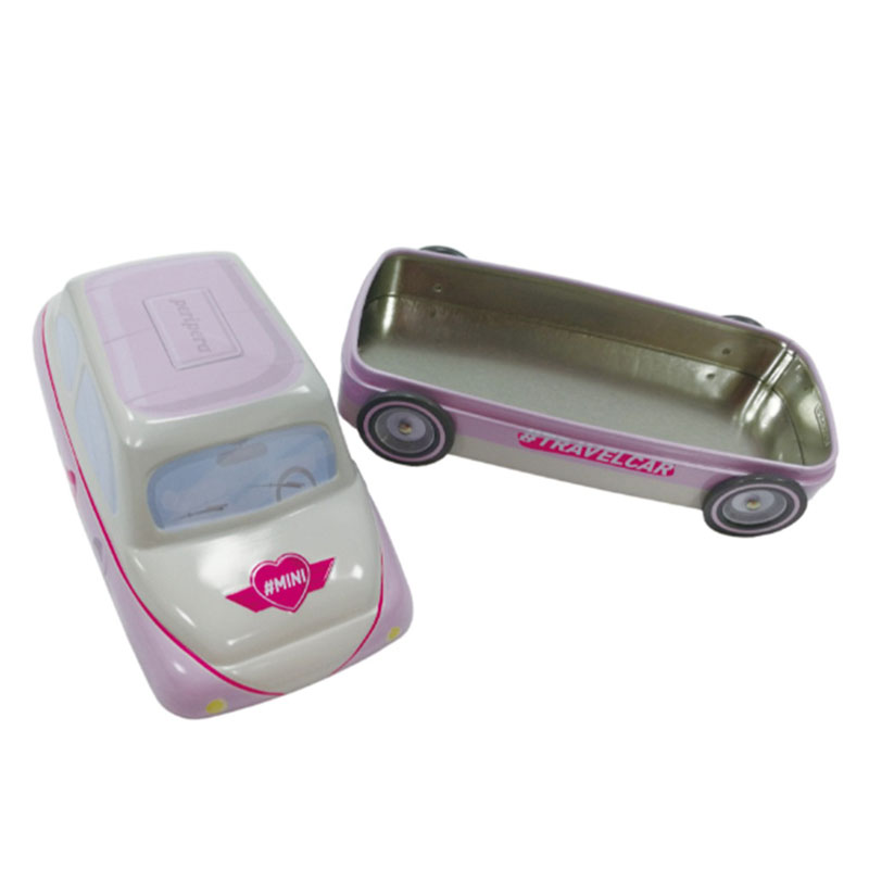 Gift tin car box with 4 wheels for Korean cosmetics sales promotion