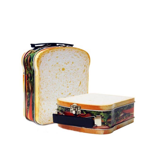 Sandwich shape tin lunch box gift tin box