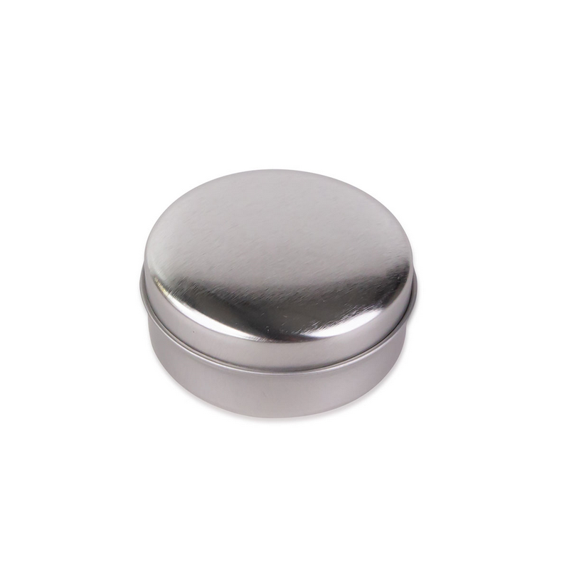 silver color 3oz 90ml small round aluminum tin container metallic box