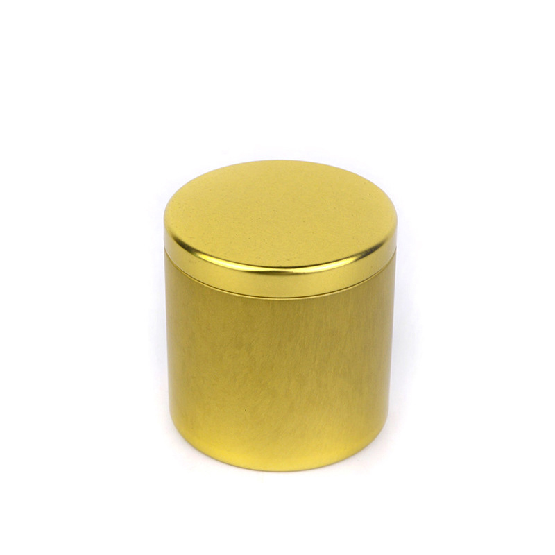 16 ounce 480ml gold color deep drawn seamless round candle tin container