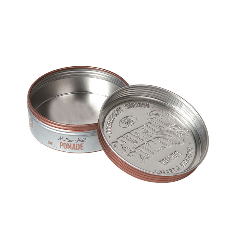 100g hair gel/wax/pomade round aluminum tin box