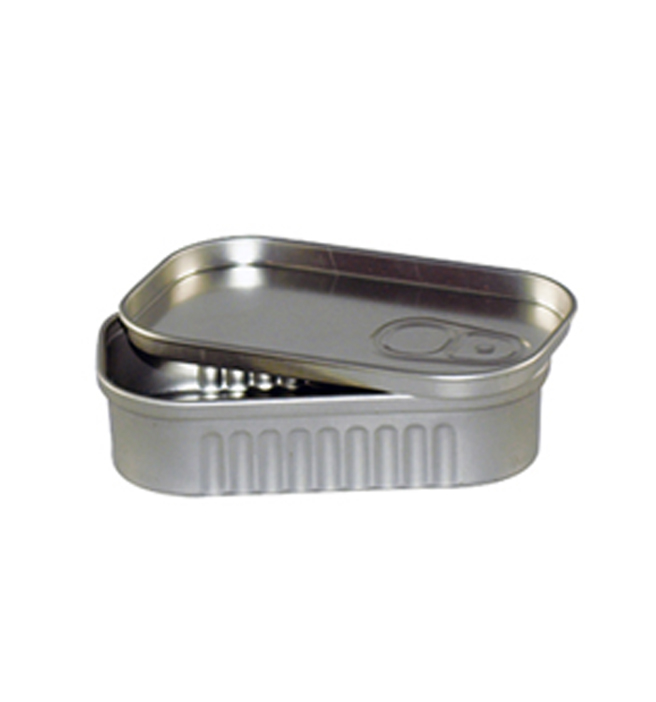 Sardine style tin can metal box for paper clips storage