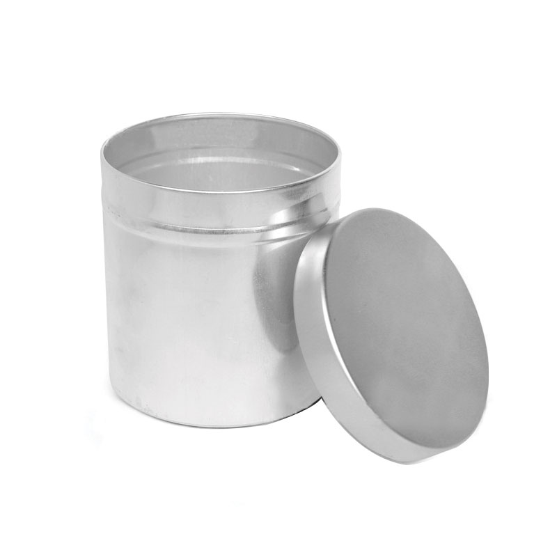 Silver plain Aluminum Candle Container 10 oz