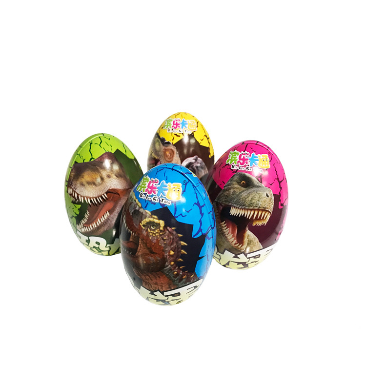 2-pieces Large Easter Egg Tinplate Flat Bottom