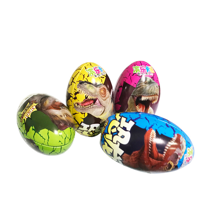 2-pieces Large Easter Egg Tinplate Flat Bottom