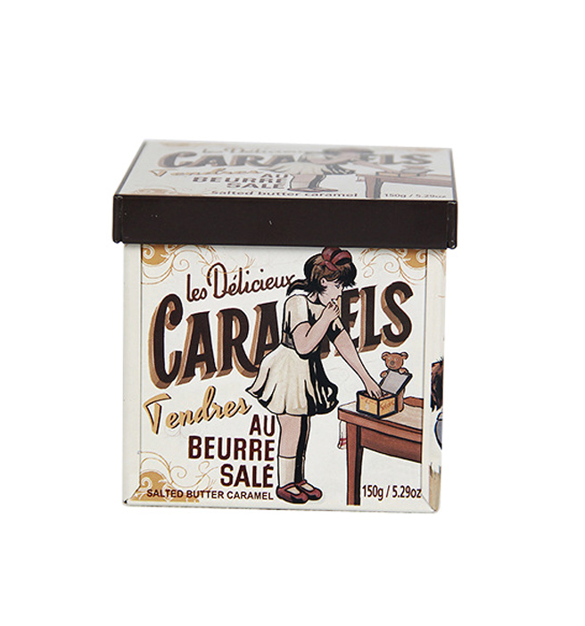 Square Tin Candy Packaging Container with Sharp Corners & Square Edges Recycled Materials for Cookie & Chocolate