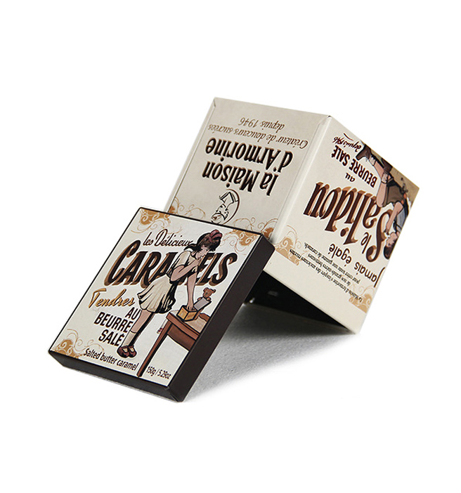 Square Tin Candy Packaging Container with Sharp Corners & Square Edges Recycled Materials for Cookie & Chocolate