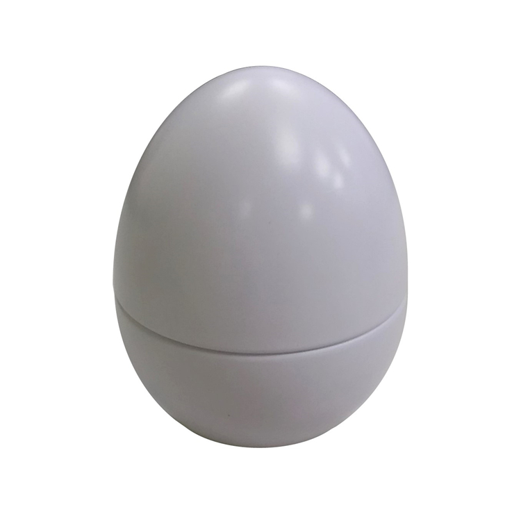 2 parts small egg shape jewelry tin box with foam and pad for ring and ear stud