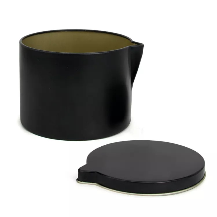 2oz 4oz 6oz 8oz Tinplate Round Candle Tins with Spout Lid and Recycled Materials