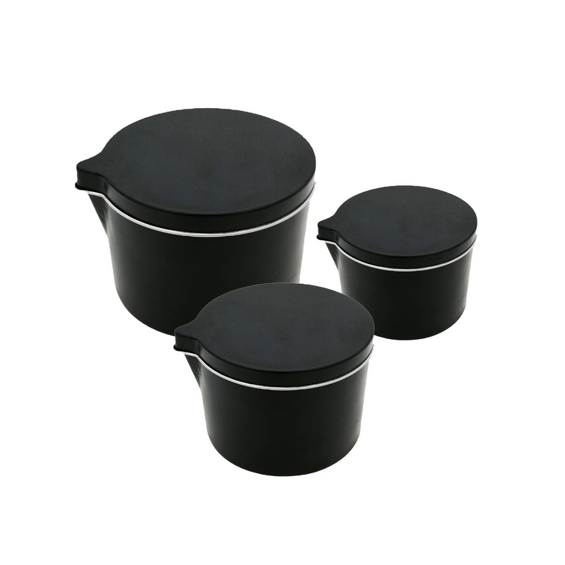 2oz 4oz 6oz 8oz Tinplate Round Candle Tins with Spout Lid and Recycled Materials