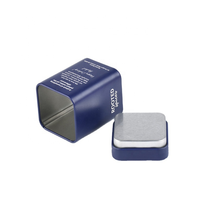 Matte Red Mini Square Tea Tin Box