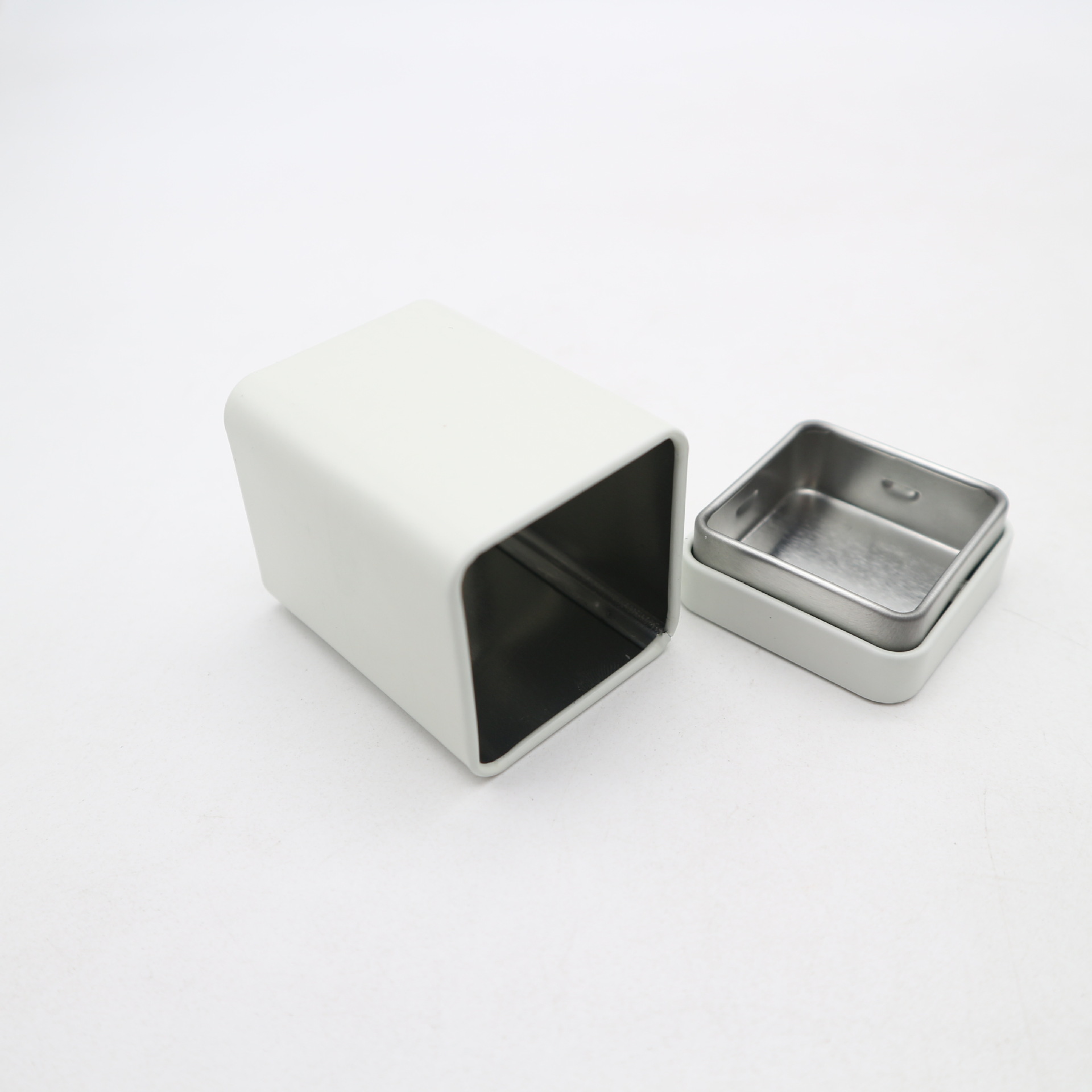 Matte Red Mini Square Tea Tin Box