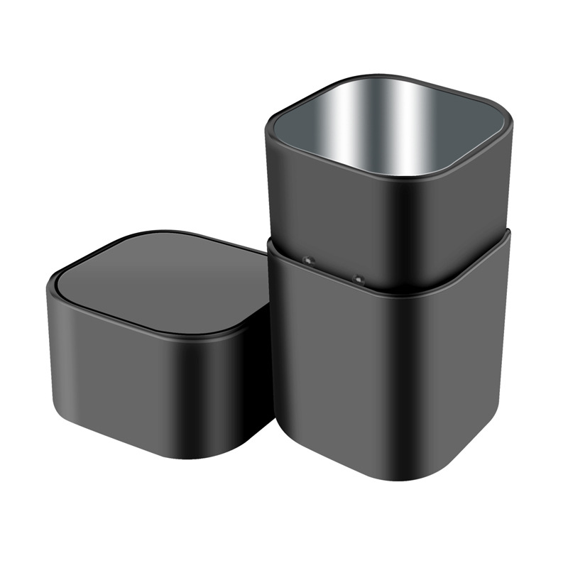 Square-Shaped Tinplate Tea Canister