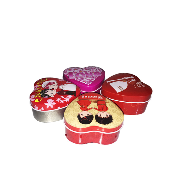 Heart shaped chocolate tin box for Valentines Day
