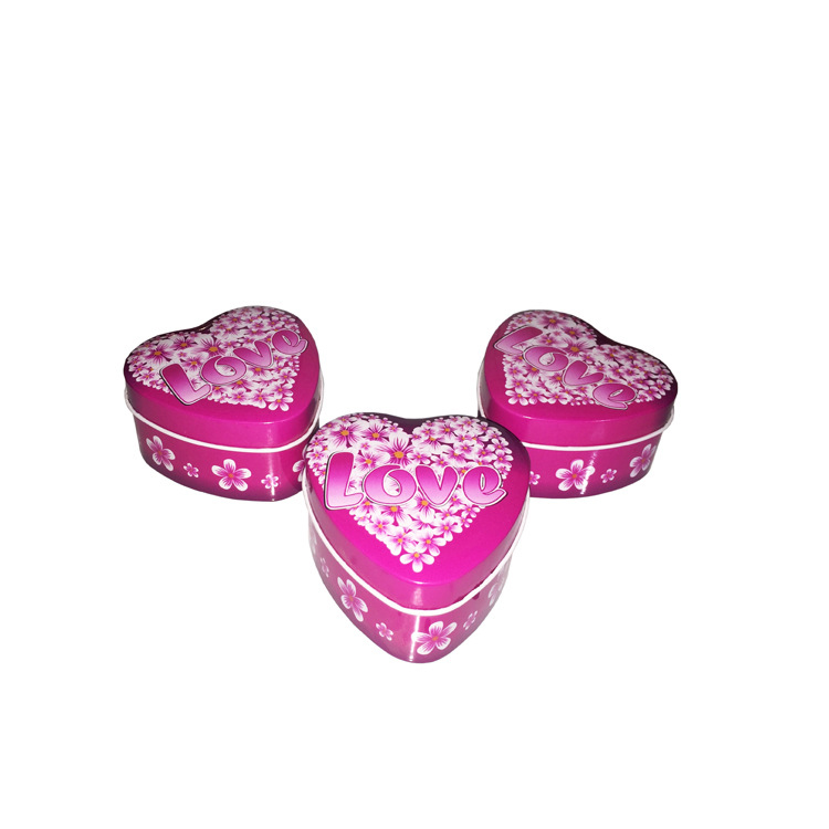 Heart shaped chocolate tin box for Valentines Day
