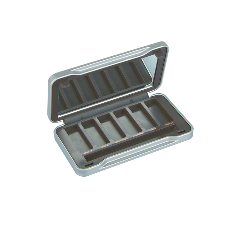 6 colors eyeshadow palette tin box