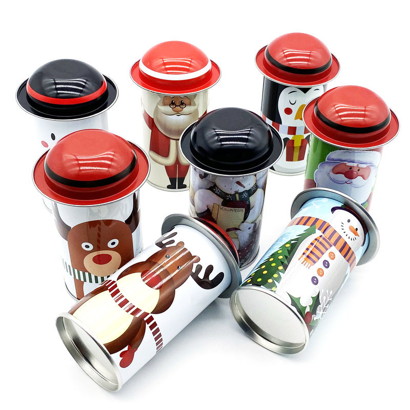 Hat-Shaped Lid Cylindrical Tin