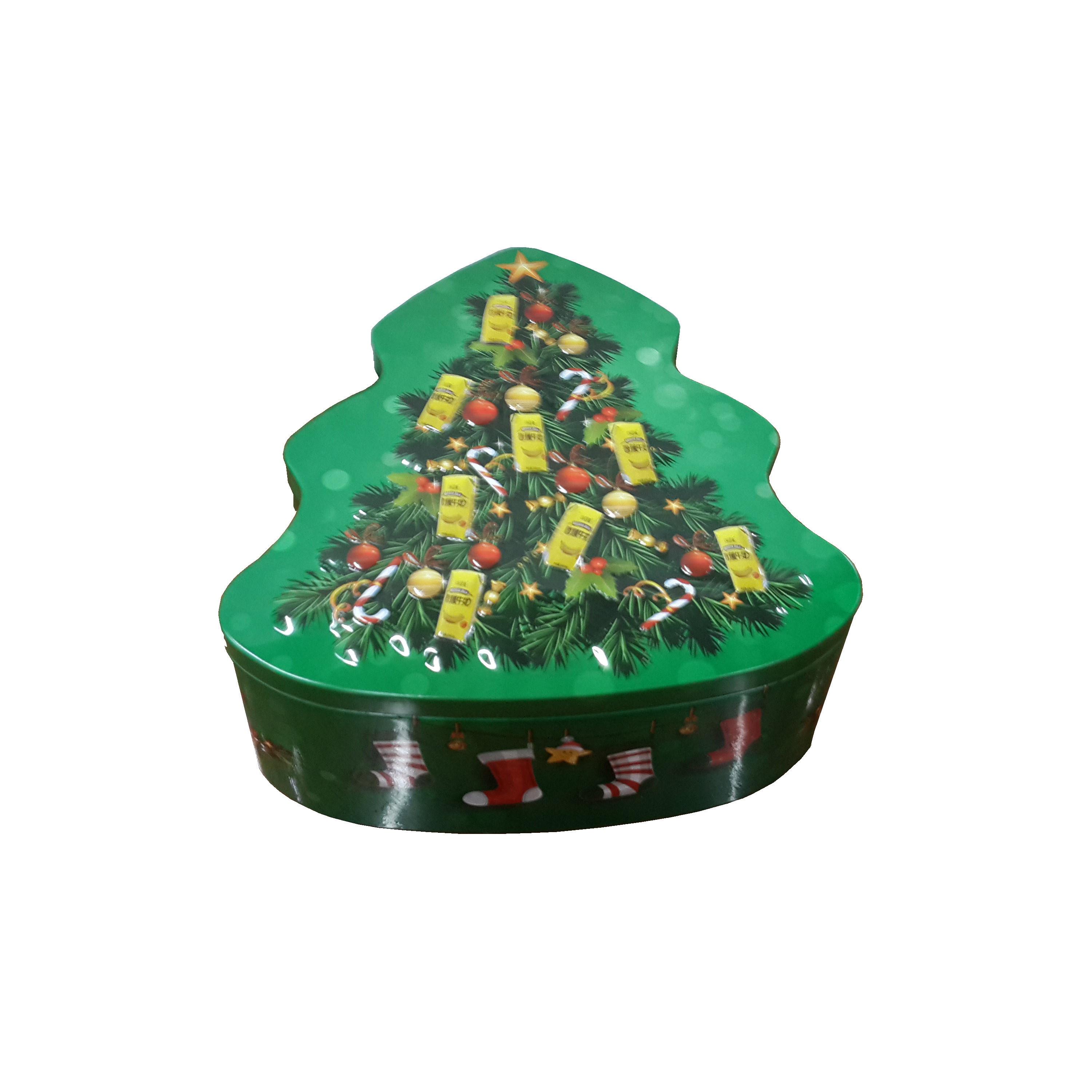 Christmas Tree Shaped Recyclable Tinplate Box