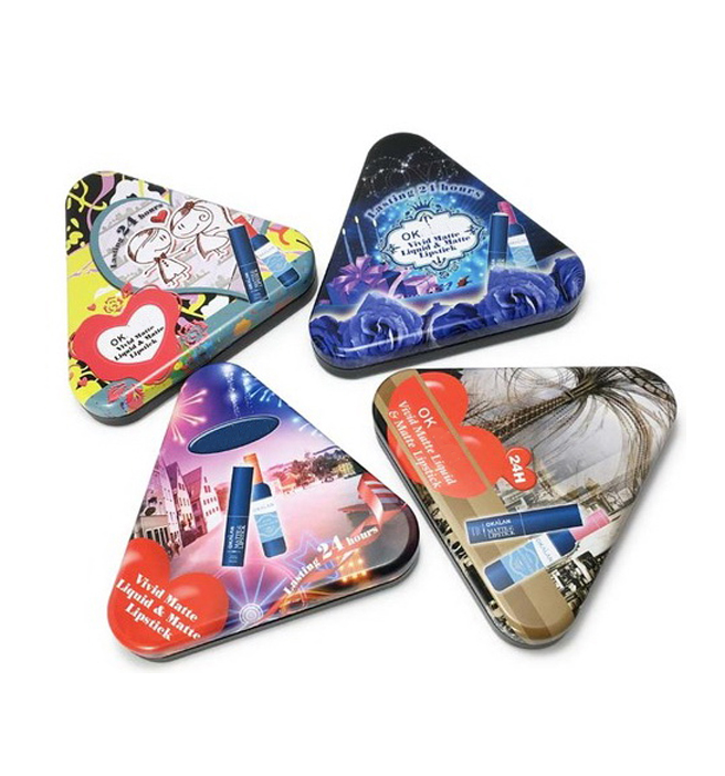 Triangle Shape Recycled Tinplate Gift Container