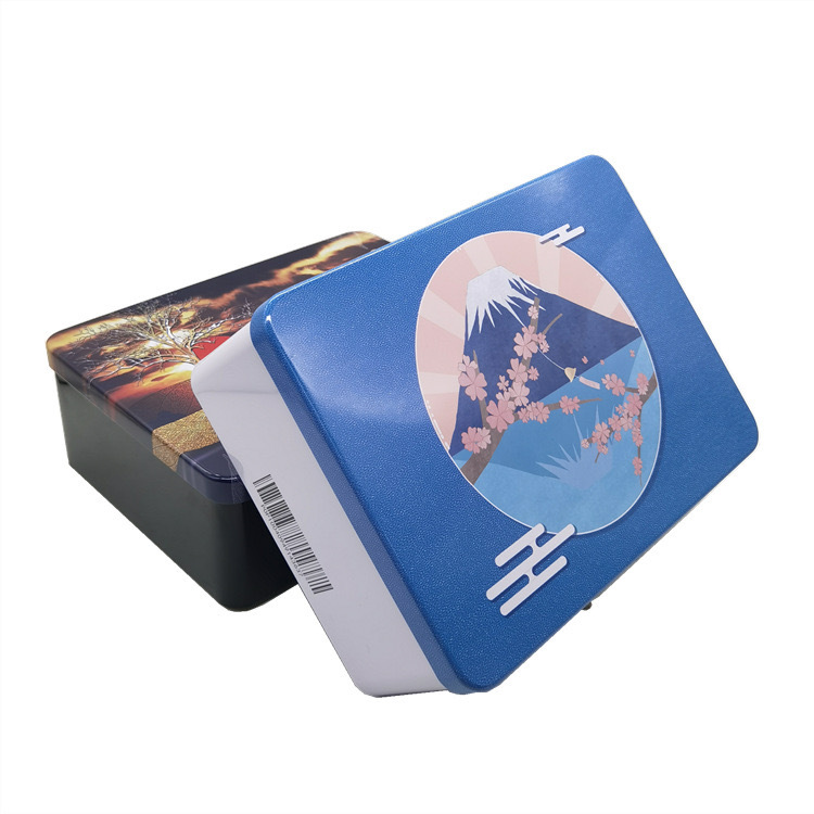 Lockable Rectangular Tinplate Canister