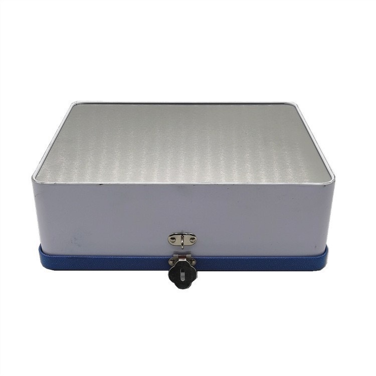 Lockable Rectangular Tinplate Canister