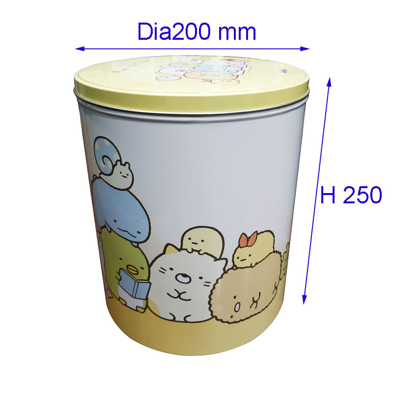 Japan Design Large Drum Shape Cola Can Tin Soda Can