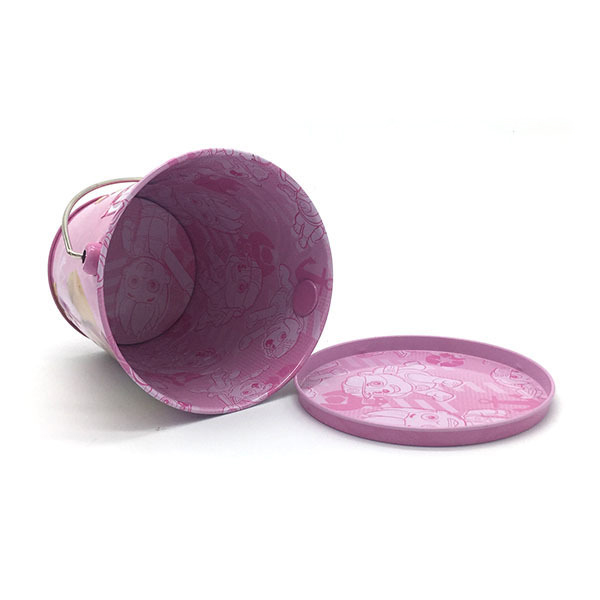 Puppy Bucket Tin Plate Dog Food Container with Holder Customized Logo Recycled Materials