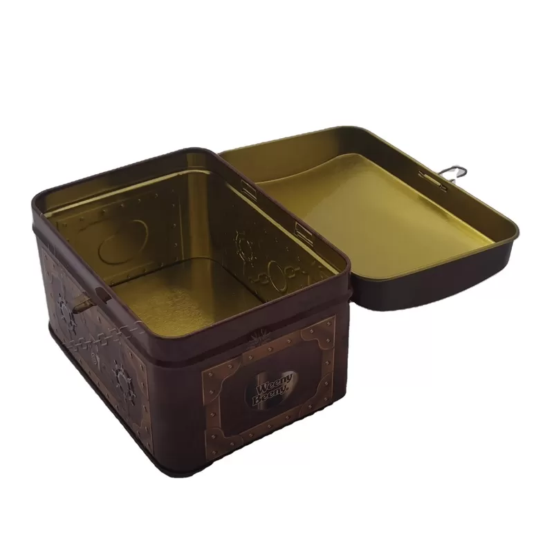 Christmas Rectangular Tinplate Treasure Chest