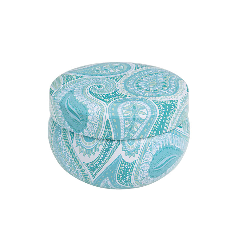 Silver & Custom Printing 2.5 Ounce Deep Drawn Tinplate Mini Candle Tin Jar