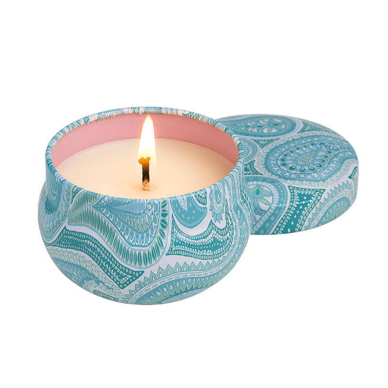 Silver & Custom Printing 2.5 Ounce Deep Drawn Tinplate Mini Candle Tin Jar