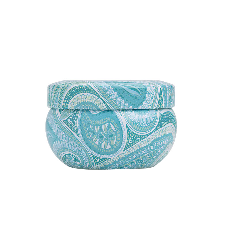 Silver & Custom Printing 2.5 Ounce Deep Drawn Tinplate Mini Candle Tin Jar