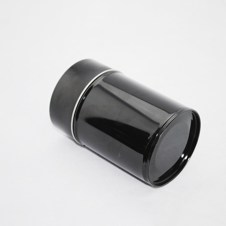 Tinplate Airtight Double-Lid Round Canister