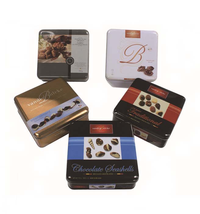Square Shape Chocolate Tin Box