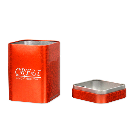 Square Tin Box with Flush Lid
