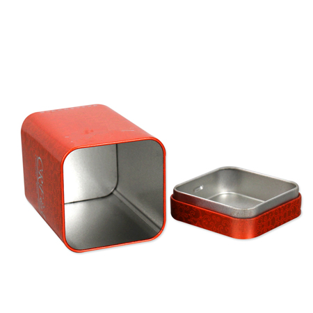 Square Tin Box with Flush Lid