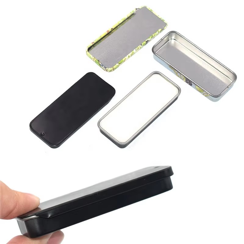 Custom Tik Tok Hot Sale Tin Box Sliding Tin case with Stamped Logo