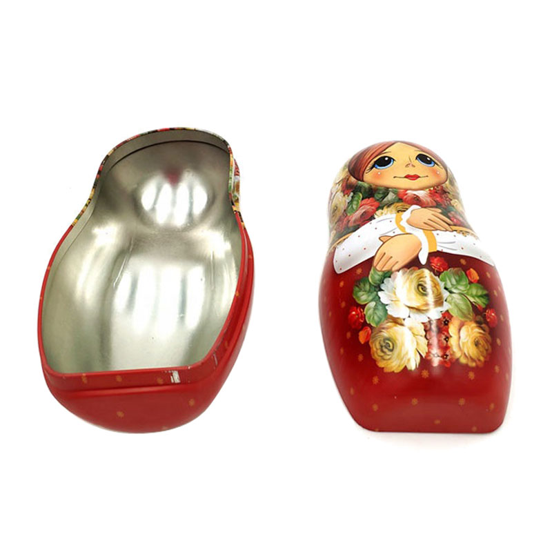 Custom Printing Russia Doll Tin Container Metal Can
